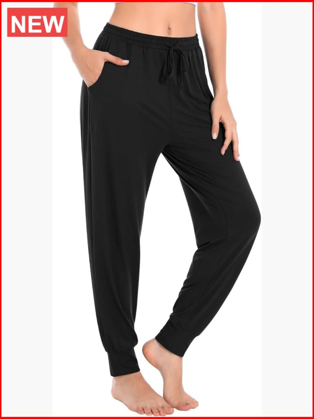 Loose Lightweight Yoga Pants with Pockets Drawstring Joggers